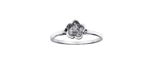 10K White Gold 0.01cttw Diamond Ring