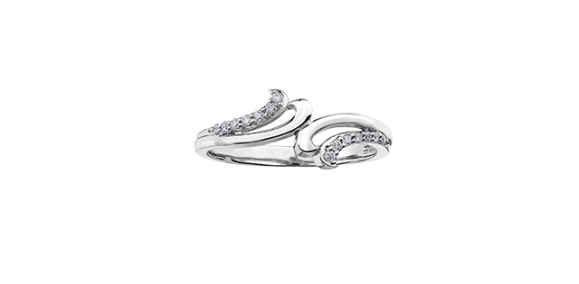 10K White Gold 0.084cttw Diamond Ring