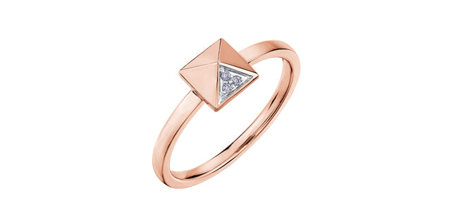 10K Rose Gold 0.015cttw Diamond Ring