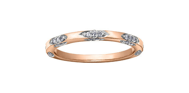 10K Rose Gold 0.015cttw Diamond Ring