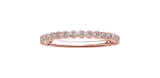 10K Rose Gold 0.10cttw Diamond Ring