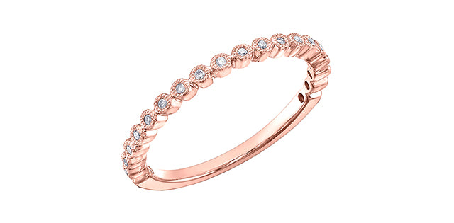 10K Rose Gold 0.10cttw Diamond Ring