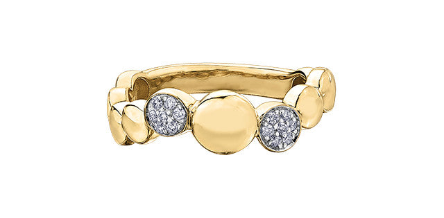 10K Yellow Gold 0.10cttw Diamond Ring