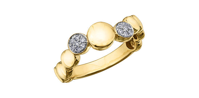 10K Yellow Gold 0.10cttw Diamond Ring