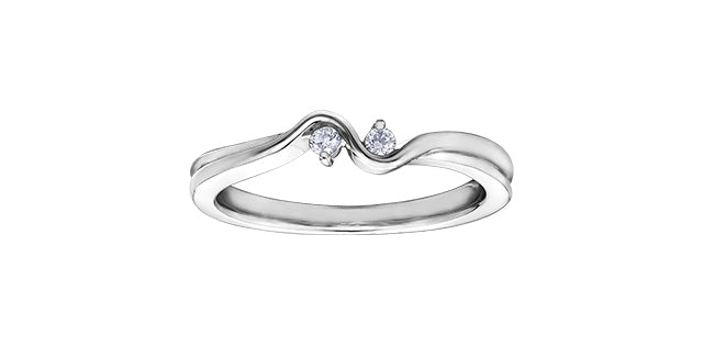 10K White Gold 0.06cttw Diamond Ring