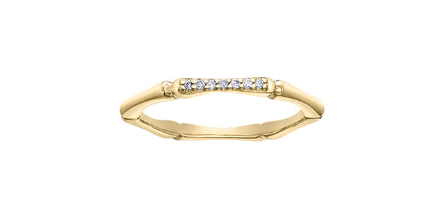 10K Yellow Gold 0.04cttw Diamond Ring