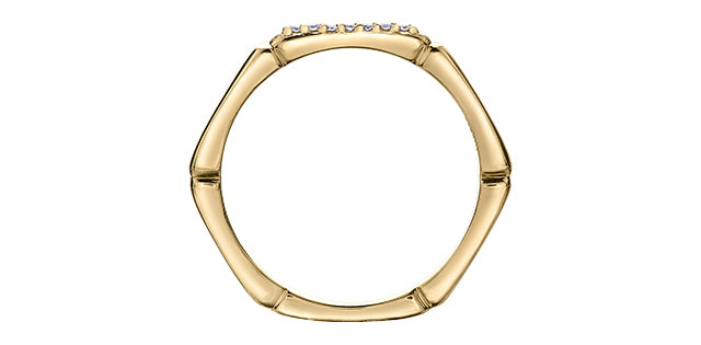 10K Yellow Gold 0.04cttw Diamond Ring