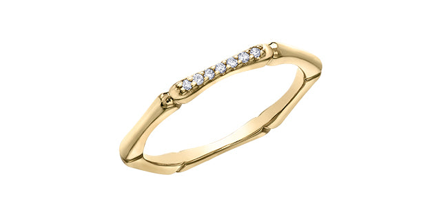 10K Yellow Gold 0.04cttw Diamond Ring