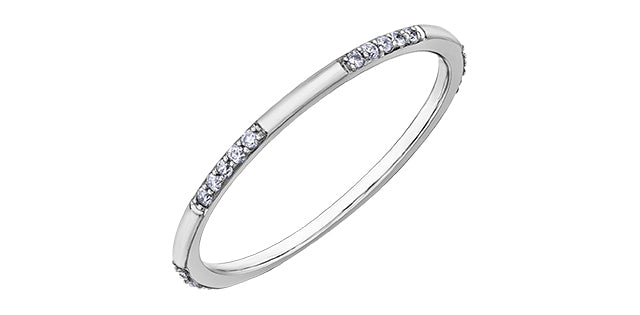 10K White Gold 0.10cttw Diamond Ring