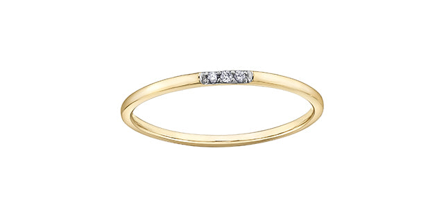 10K Yellow Gold 0.02cttw Diamond Ring