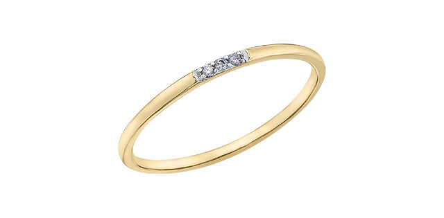 10K Yellow Gold 0.02cttw Diamond Ring