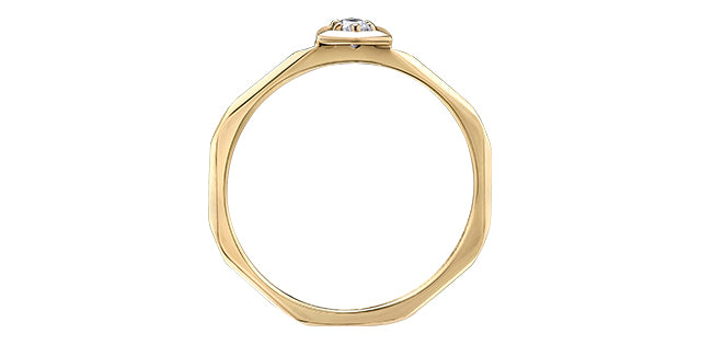 10K Yellow Gold 0.05cttw Diamond Ring