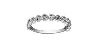 10K Gold Heart and 0.10cttw Diamond Ring