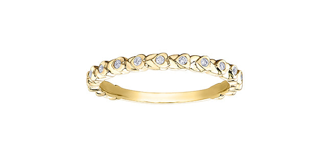 10K Yellow Gold 0.07cttw Diamond Ring