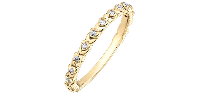 10K Yellow Gold 0.07cttw Diamond Ring