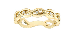 10k Yellow Gold 0.03cttw Diamond Ring