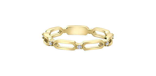 10K Yellow Gold 0.05 cttw Diamond Ring
