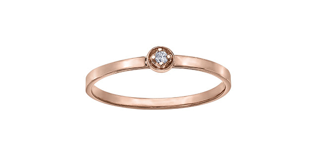 10K Yellow Gold 0.02cttw Diamond Ring