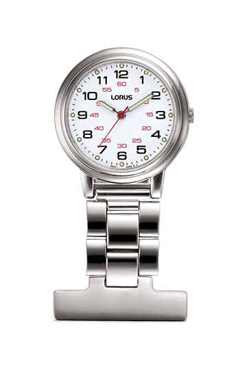 Lorus White Dial Nurse&#39;s Fob Watch RG251CX9