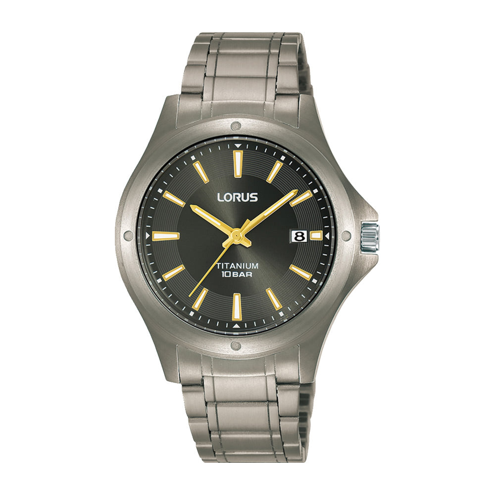 Lorus Dark Grey Sunray Dial Titanium Watch RG867CX9