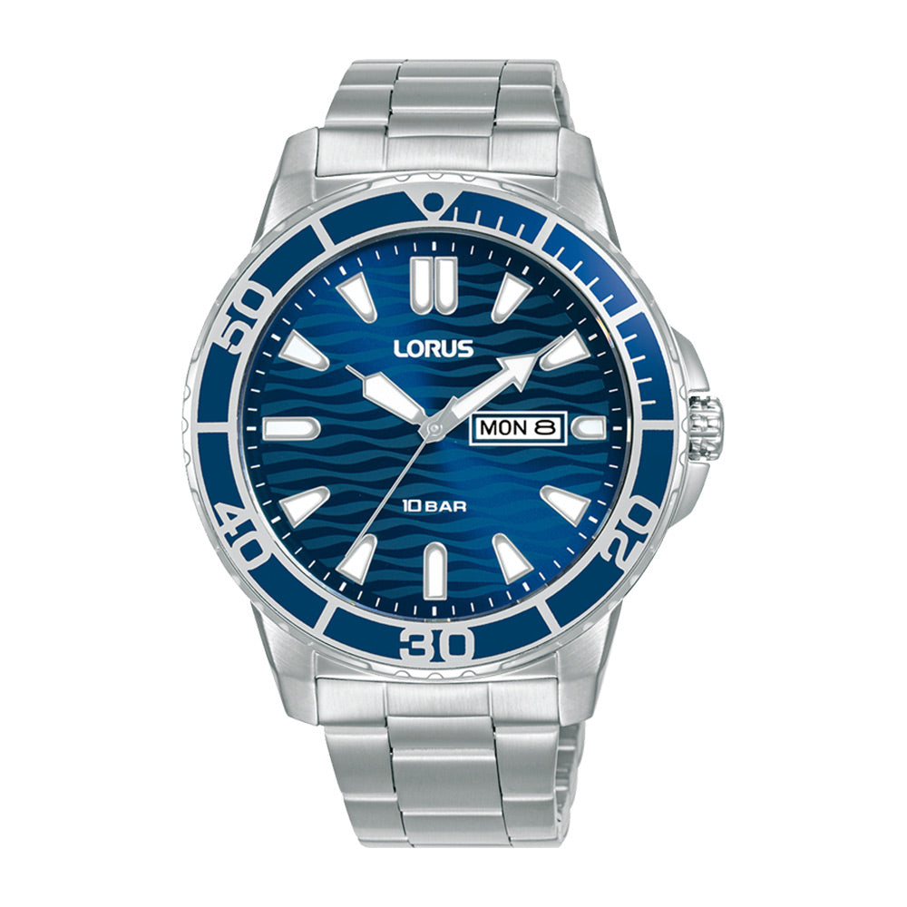 Lorus Blue Sunray Dial Watch RH357AX9