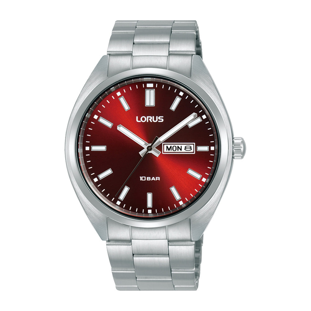 Lorus Red Sunray Dial Watch RH369AX9