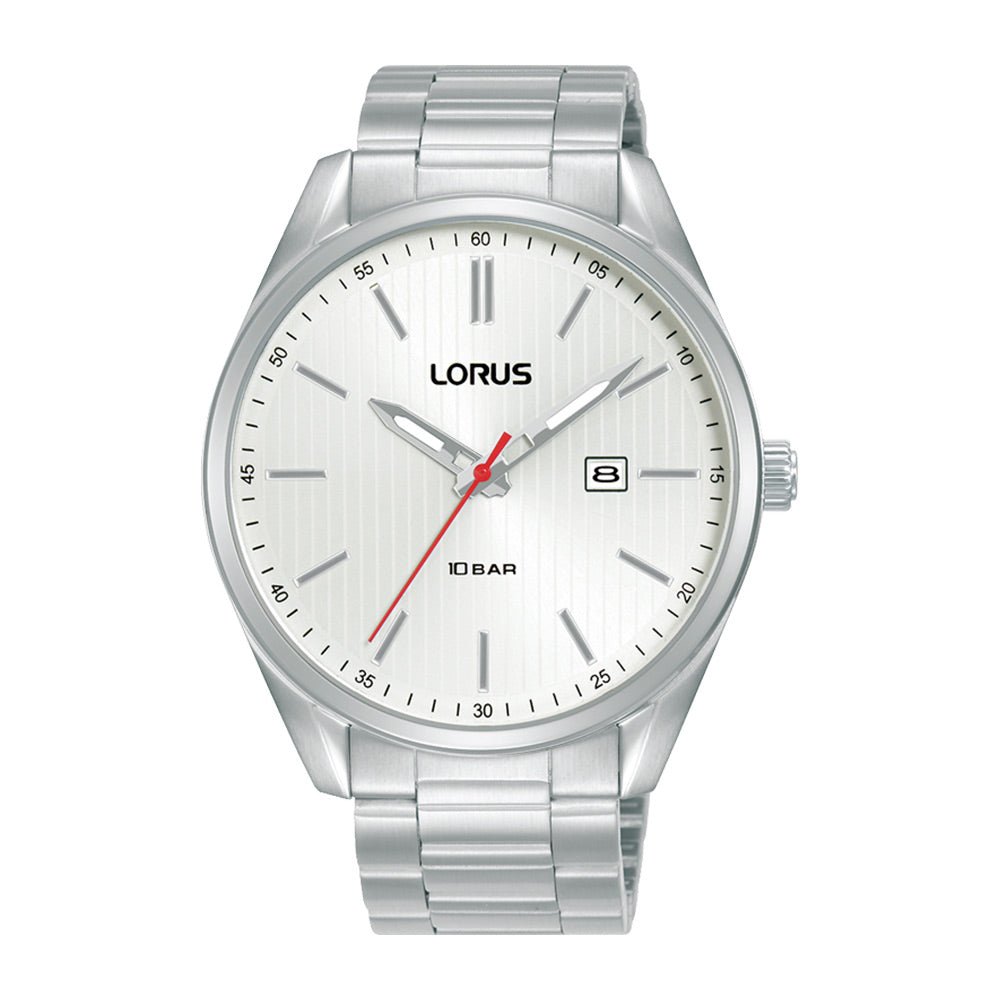 Lorus White Sunray Dial Watch RH917QX9