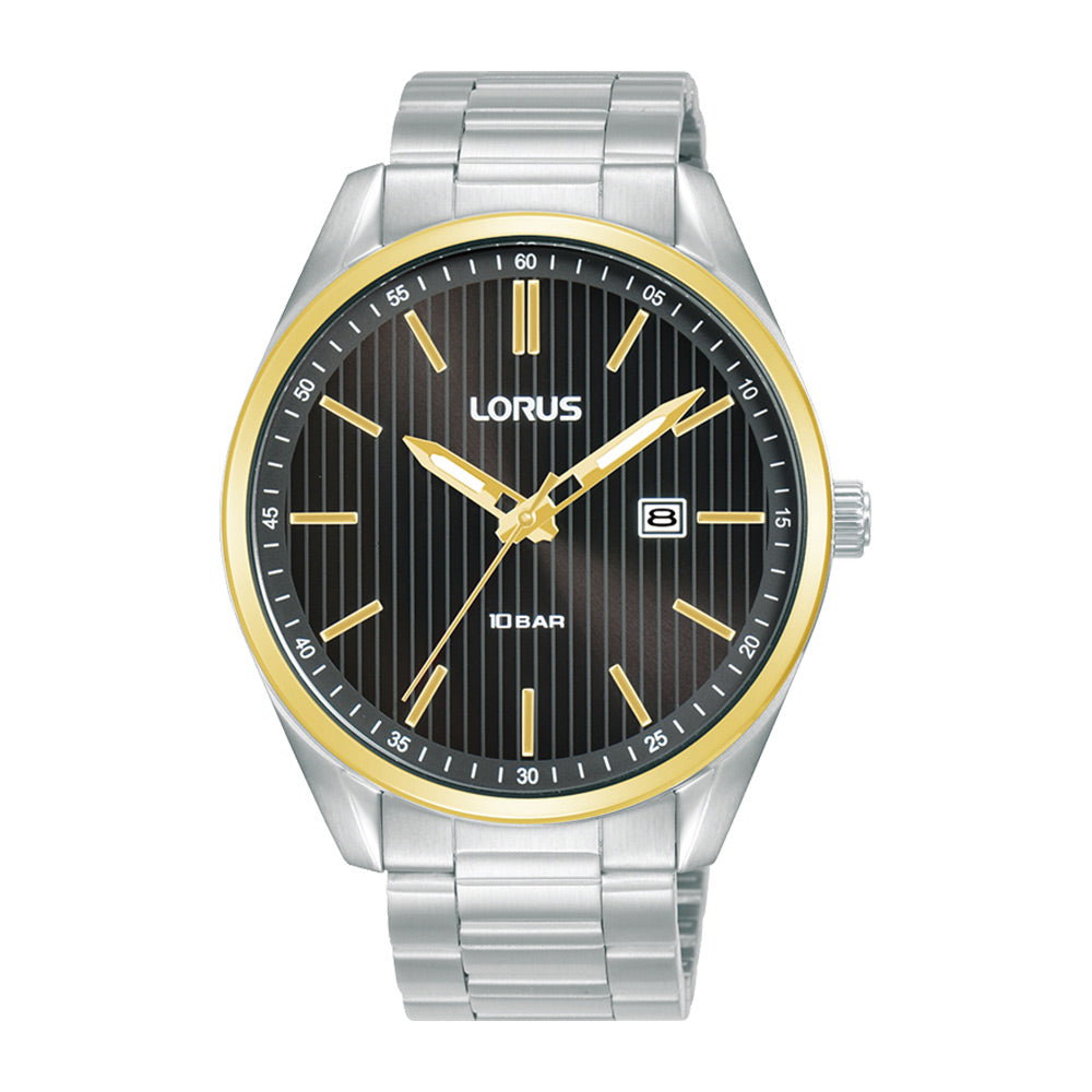 Lorus Black Sunray Dial Watch RH918QX9