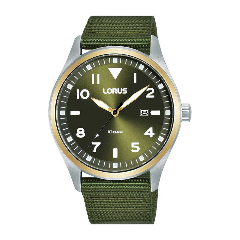 Lorus Dark Green Sunray Dial Watch RH926QX9