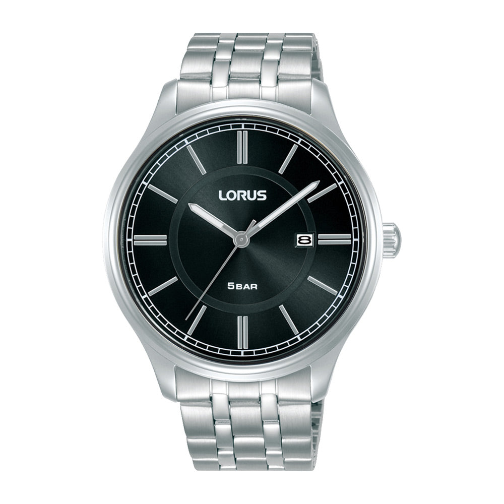 Lorus Black Sunray Dial Watch RH947PX9