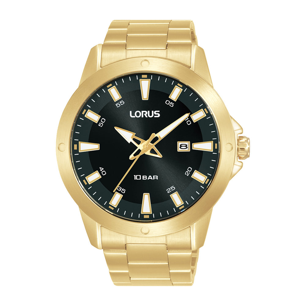 Lorus Black Sunray Dial Watch RH962PX9