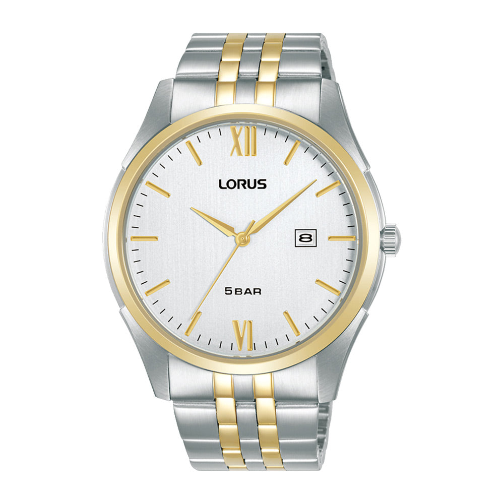 Lorus White Hairline Dial Watch RH988PX9