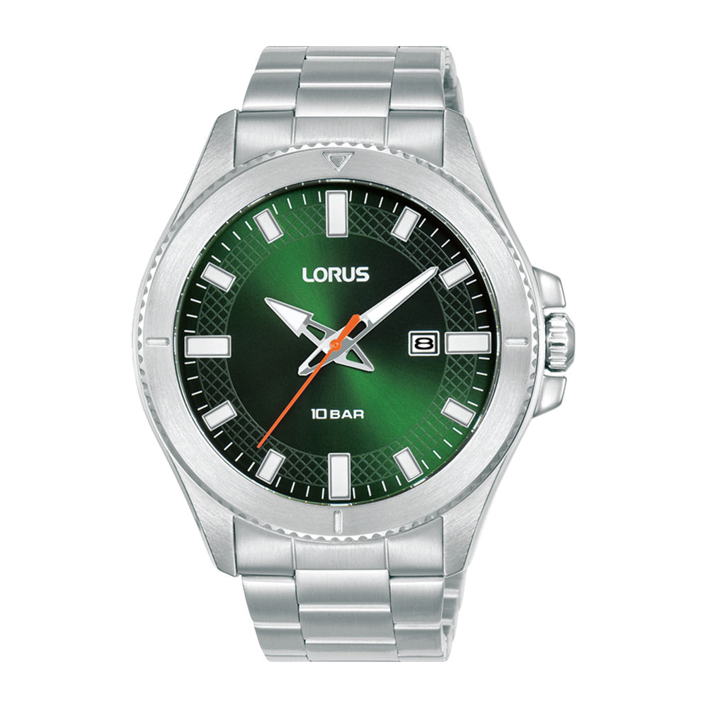 Lorus Dark Green Sunray Dial Watch RH997PX9