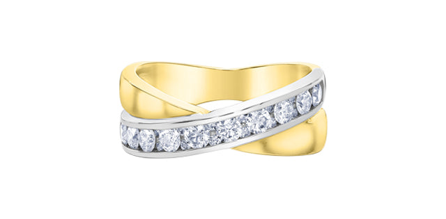 10K 2 Tone Gold 0.74cttw Diamond Ring