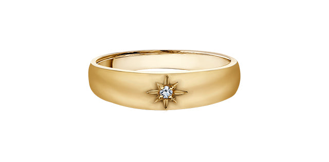 10K Yellow Gold 0.02cttw Diamond Ring