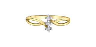 10K Yellow Gold 0.06 cttw Diamond Ring