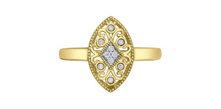 10K Yellow Gold 0.05 cttw Diamond Ring
