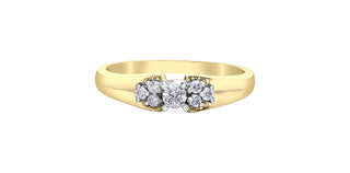 10K Yellow Gold 0.20cttw Canadian Diamond Engagement Ring, Size 6.5