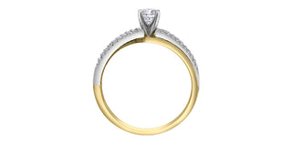 14K Yellow and White Gold 0.50cttw Canadian Diamond Engagement Ring