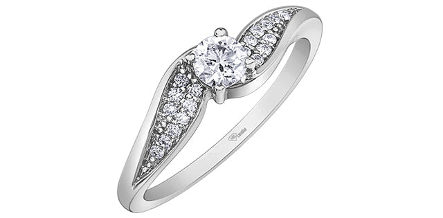 14K White Gold 0.34cttw Diamond Ring