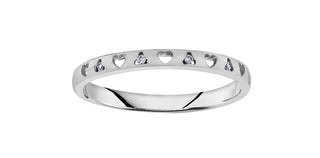10K White Gold 0.02cttw Diamond Ring