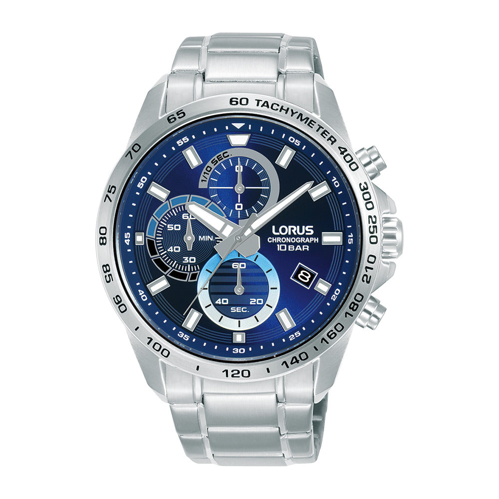 Lorus Blue Sunray Dial Chronogragh Watch RM353JX9