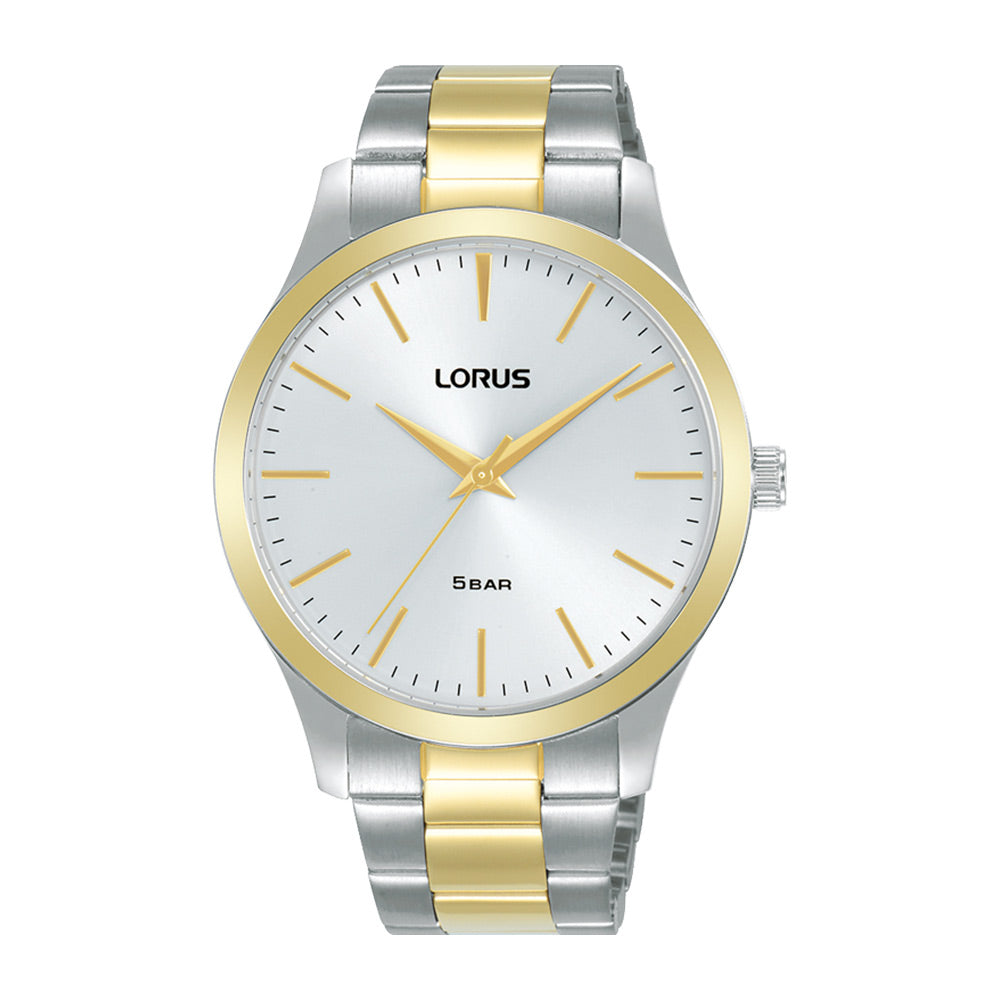 Lorus White Sunray Dial Watch RRX68HX9