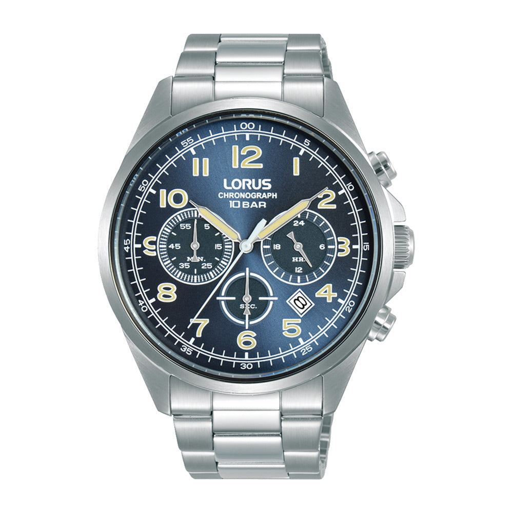 Lorus Grey Sunray Dial Chronograph Watch RT305KX9