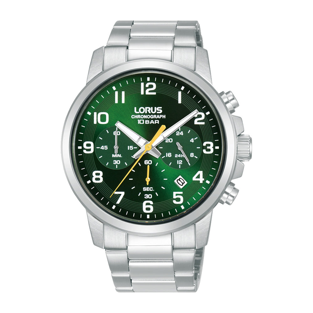 Lorus Dark Green Sunray Dial Chronograph Watch RT329KX9