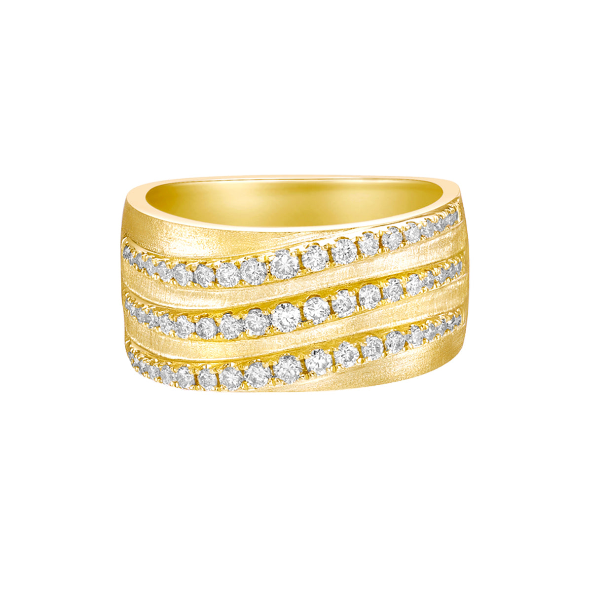 14K Yellow Gold Prong-set diamond band