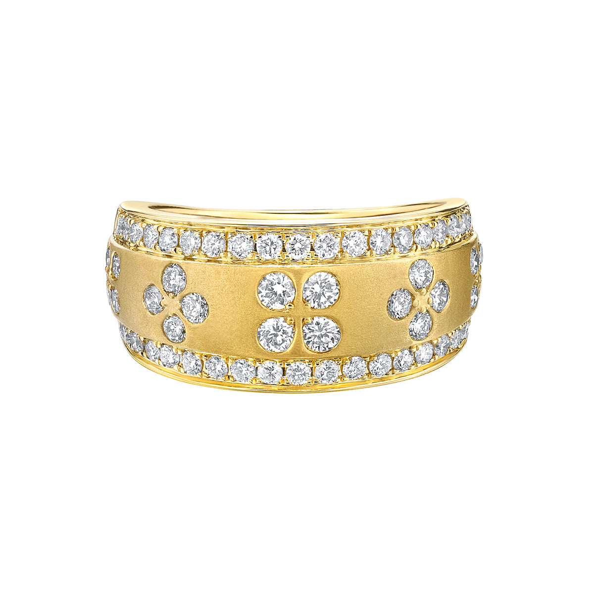 14K Yellow Gold Prong-set diamond band