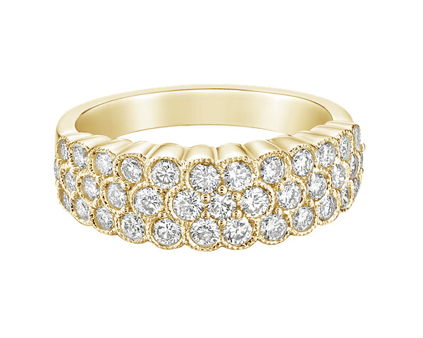 14K Yellow Gold Prong-set diamond band