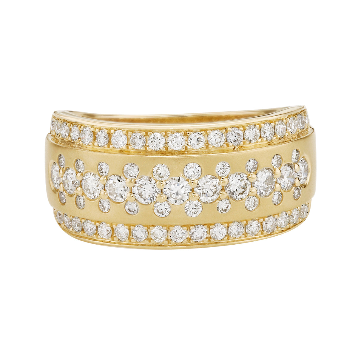 14K Yellow Gold Prong-set diamond band