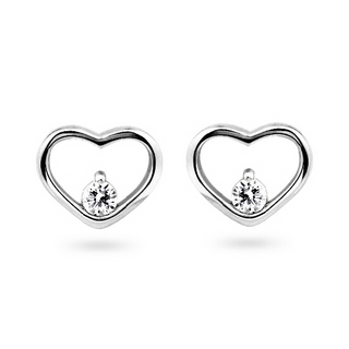 Lab Grown Diamond Heart Stud Earrings